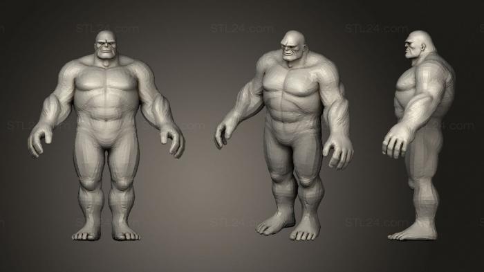Figurines heroes, monsters and demons (Golem, STKM_2577) 3D models for cnc